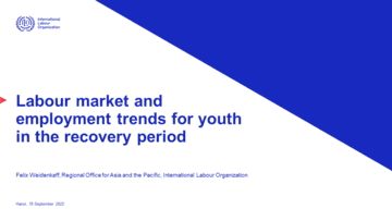 LABOUR MARKET AND EMPLOYMENT TRENDS FOR YOUTH IN THE RECOVERY PERIOD