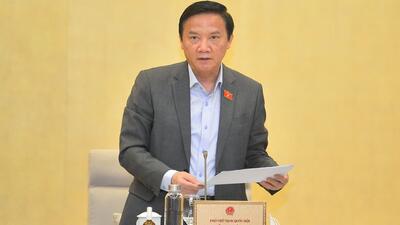 Chủ nhiệm Ủy ban Pháp luật Nguyễn Khắc Định phát biểu